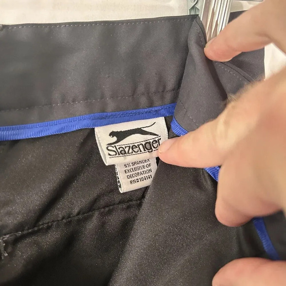 Slazenger Golf Shorts Men's 30 Solid Grey Chino Button Zip 4 Pocket Lightweight - Picture 5 of 10